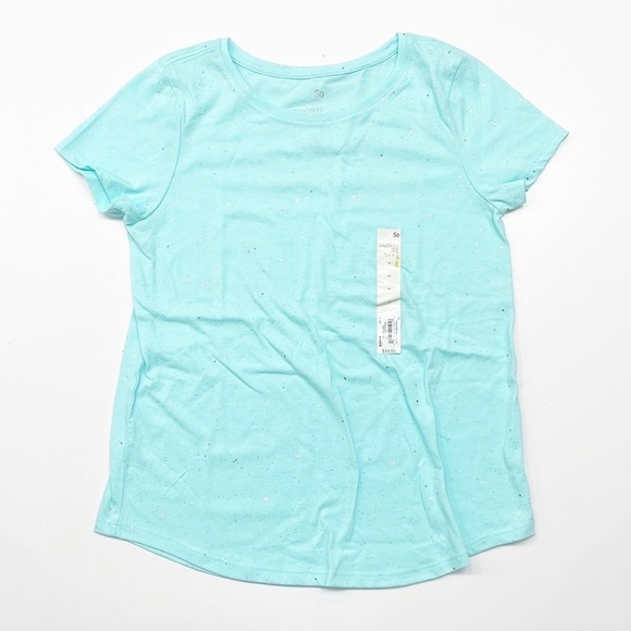 NEW SO girls light blue sparkle Favorite Tee - Picture 1 of 4